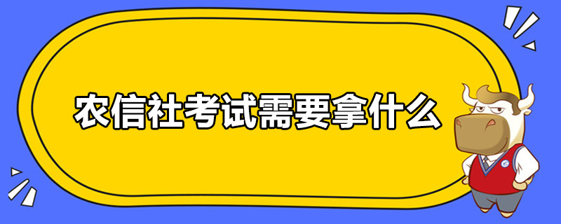 农信社考试需要拿什么