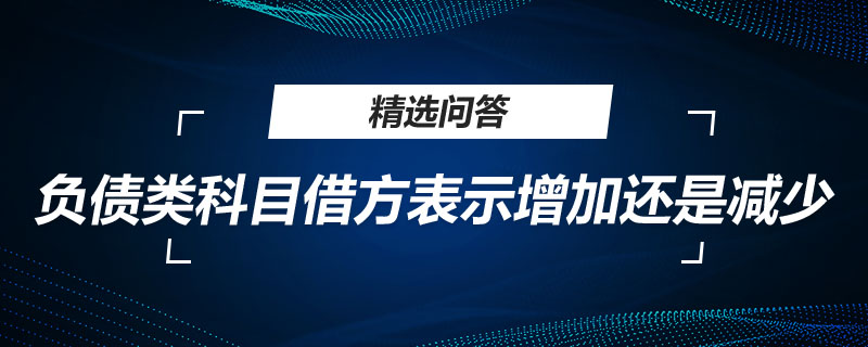 負債類科目借方表示增加還是減少