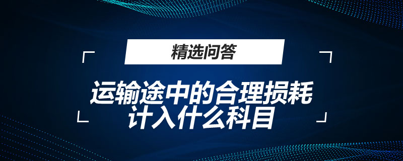 運輸途中的合理損耗計入什么科目