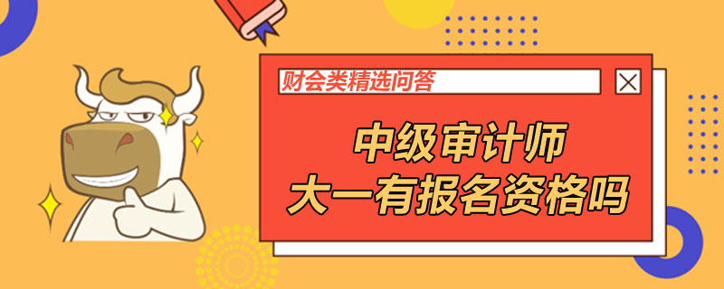 中级审计师大一有报名资格吗