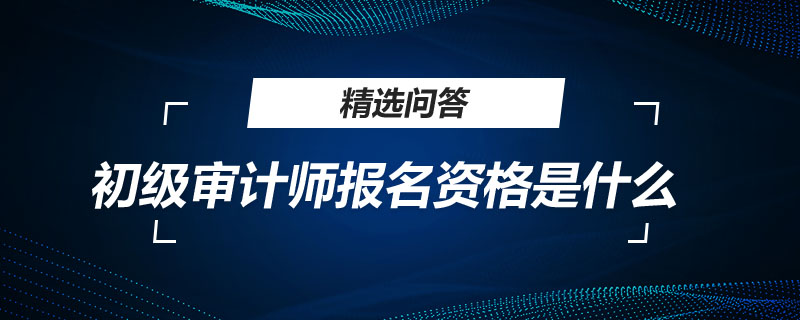 初级审计师报名资格是什么