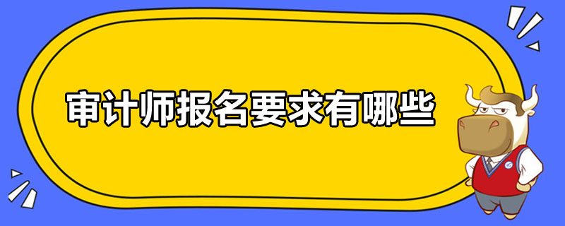 审计师报名要求有哪些