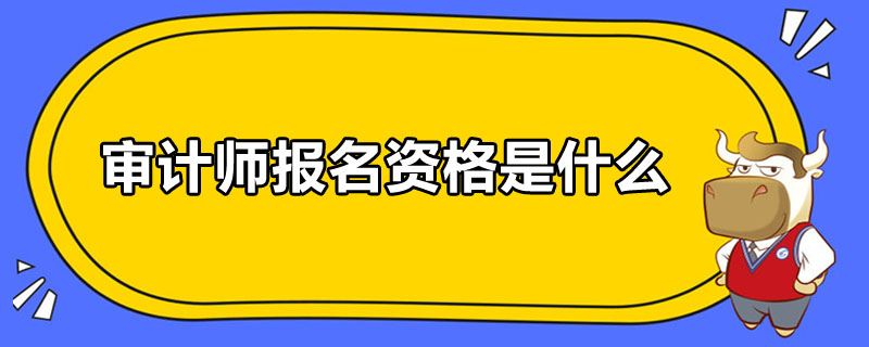 审计师报名资格是什么