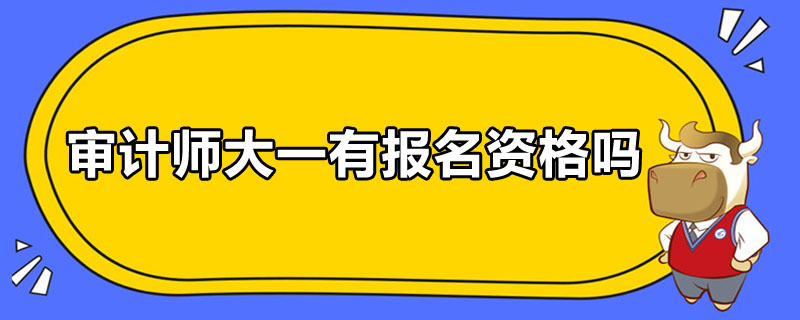 审计师大一有报名资格吗