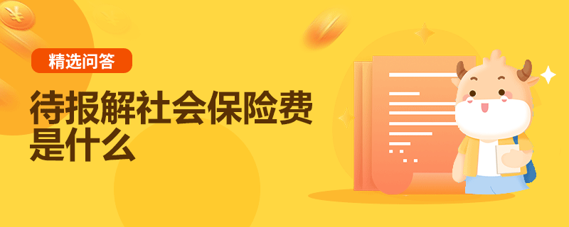 待報解社會保險費是什么