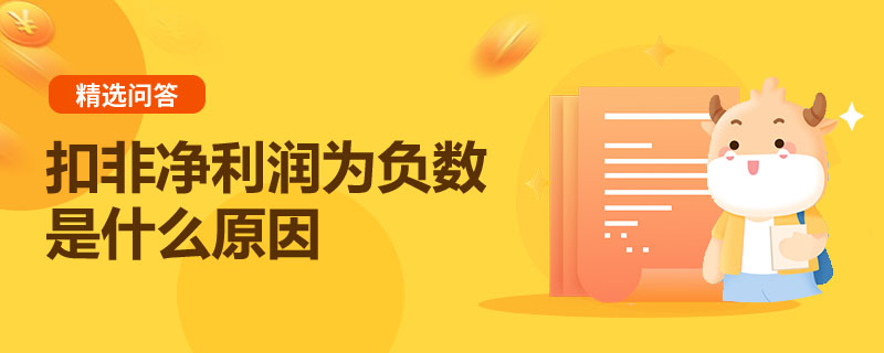 扣非凈利潤為負(fù)數(shù)是什么原因