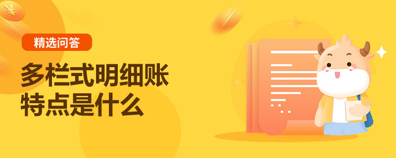 多欄式明細(xì)賬特點是什么