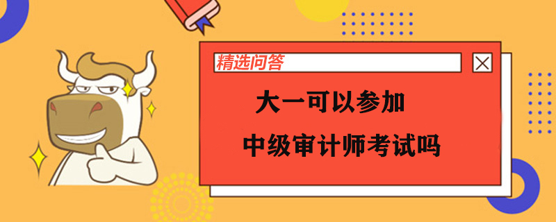 大一可以参加中级审计师考试吗