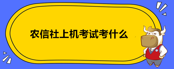 农信社上机考试考什么