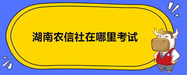 湖南农信社在哪里考试