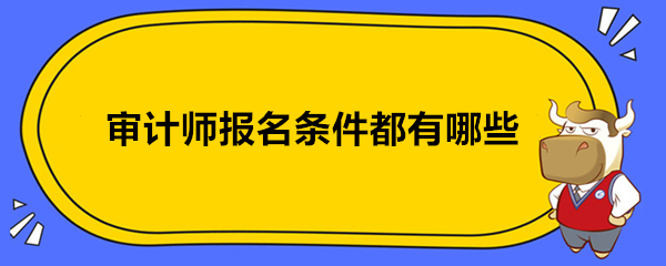 审计师报名条件都有哪些